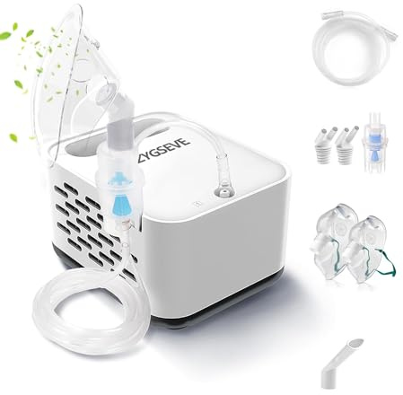 Nebuliser Machine for Adults and Kids, NB220 Compressor Nebulizer with Built-in Storage Box, Compact & Quiet Inhaler for Home Use