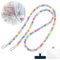 HiWODO Mobile Phone Lanyard Crossbody,Colourful Acrylic Beaded Phone Strap with Metal Buckle,iphone Lanyard Neck Strap Compatible with Most Smartphones Cases
