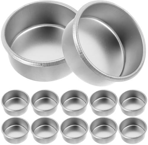 DOITOOL 20Pcs Metal Tealight Cups Round Tea Light Tins Cups DIY Empty Candle Jars Decorative Candleholder for Christmas Wedding Table Decoration