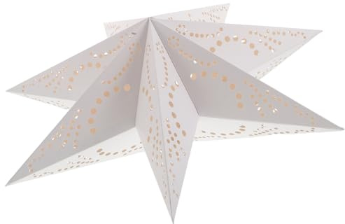SOPOTUTU Pantalla de papel bohemia con forma de estrella, con puntas, para iluminación de techo, iluminación suave para fiestas, bodas, decoración de Navidad versátil