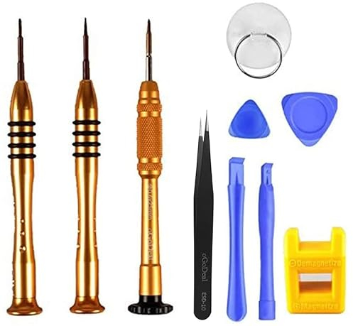oGoDeal Screwdriver Set Kit for Apple iPhone 1.5mm PH000 Phillips,0.8mm Star P2 Pentalobe,Y 0.6mm Y000 Tri-Point Triwing Screworiver for iPhone 11 Pro X XS XR 8 Plus 7 6S 6 SE 5S Repair Tool Kit