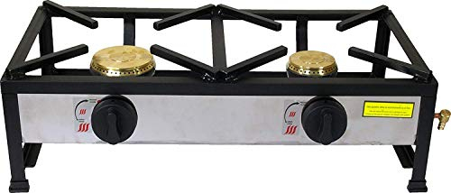 Cocina Portátil a Gas OREWORK 2 Fuegos – Hornillo para Emergencias y Apagones – 60x30 cm – Uso Doméstico o Profesional – Quemadores 100/80 mm – Compacta y Resistente