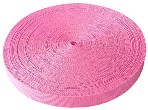 Schnoschi Polypropylen rem med 25 meter lång, olika bredder och valbara färger, Polypropylen, Färg: rosa., 50 mm