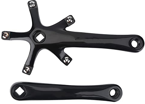 SUNGOOYUE Fahrrad-Kurbelgarnitur, Fahrrad-Kurbelarm-Set, 170 Mm Mountainbike-Legierung, Linke und Rechte Kurbel für EIN- und Zweiteiliges Rennrad-Kettenblatt, 1 Paar (Schwarz)