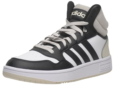 adidas Herren Hoops 3.0 Mid Lifestyle Basketball Classic Vintage Shoes Schuhe, Cloud White/core Black/Orbit Grey, 44 EU