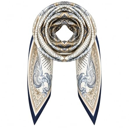 prinfantasy Women Scarf Womens Gifts Large Square Plain Head Neck Scarf Silk Like Lightweight 90CM Square Hair Wrap for Sleeping Neckerchief Bandana Scarfs for Women SD09271