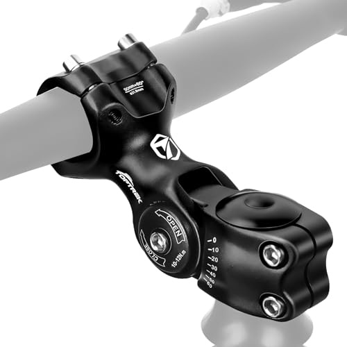 toptrek Fahrradlenker Vorbau, Lenkererhöhung Fahrrad 31,8mm, 90mm Fahrrad Lenker Aluminium, Lenkervorbau Verstellbar ±60° Einstellbar, Fahrradlenker Erhöhung Sechseckiges Lochdesign für MTB, Rennrad