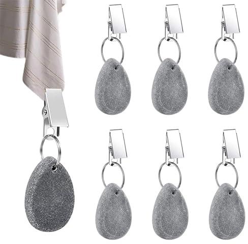 ERBO 6 Stück Tischdeckenbeschwerer, Tischdeckenklammern für Draußen, Tischtuchbeschwerer Tischdeckengewichte, Tischdecken Beschwerer Draußen, Tischklammern Outdoor, ca. 190 g