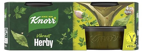 Knorr Hairy Bikers Herby Stock Pot stock adds a rich depth of flavour for delicious meat, vegan and vegetarian meals 4x 26 g
