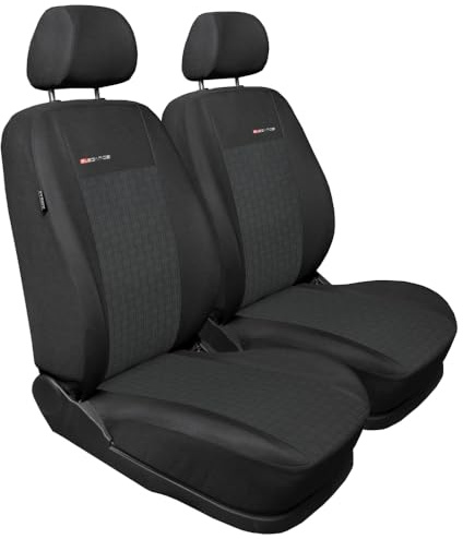 MOTOS Fundas universales para Asientos de Coche para Volkswagen Caddy Funda Asiento Coche Delantero con Sistema de Airbag Activo, Ajuste, Material de Tres Capas, Aspecto Elegante, Aplicación