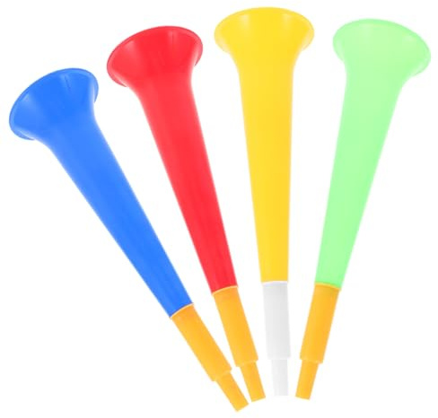 GALPADA Bocinas De Fútbol Juguetes Ruido Para Niños 4 Piezas Tamaño Pequeño Plástico Colorido Fiesta Deportes Animación Apoyo