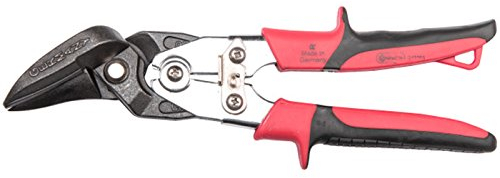 Connex COXT243260 Blechschere, gerade, rechtsschneidend mit Kunststoffgriffen, silber/rot/schwarz, 260 mm