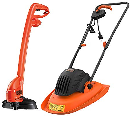 BLACK+DECKER 30cm Electric Hover Mower with GL250 Grass Strimmer