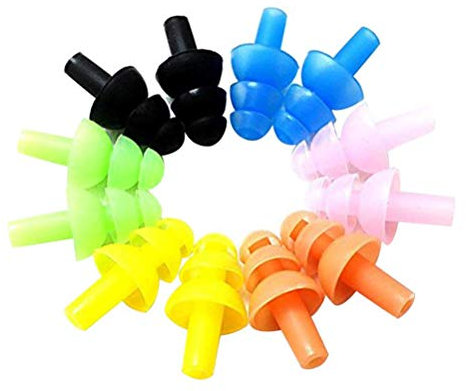 LHKJ 6 Stück wasserdichte Silikon Nasenklemme Ohrstöpsel Schwimmen Ausrüstung für Kinder und Erwachsene Schwimmen Sets