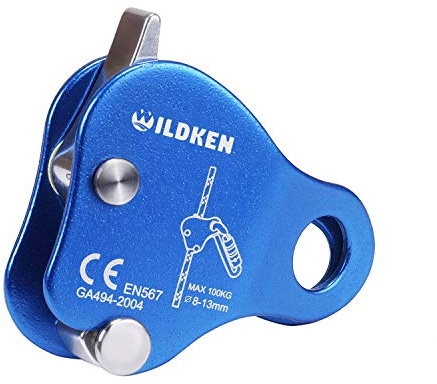 WILDKEN Climbing Ascender Fall Protection Belay Device Climbing Rope Grab for Rock Climbing Mountaineering Tree Arborist Expedition Caving Rescue Aerial Work (Blue)