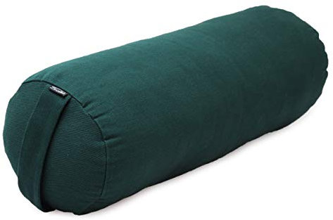 Yogishop Yoga-Bolster - rund - Vintage - Cotton - Basic 60 x 21 x 21 cm, Petrol