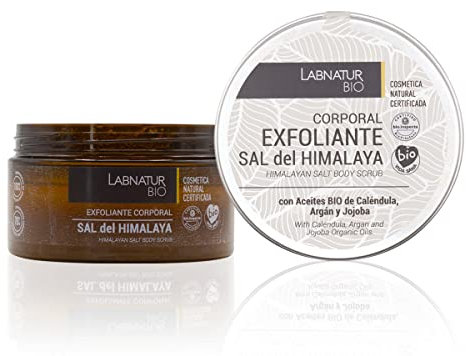 Labnatur Bio Scrub Corpo Sale dell'Himalaya - Con Oli di Calendula, Argan e Jojoba - Idrata, Ammorbidisce e Nutre - Naturale Certificato, Ecologico e Vegano - Prodotto in Spagna - 250 g