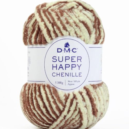 DMC - Super Happy Chenille - Hilo para tricot y ganchillo | Amigurumis – Efecto terciopelo | Certificado Oeko-Tex standard 100
