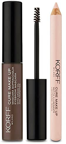 Korff Kit Sopracciglia con Mascara Sopracciglia e Matita Illumite per Sopracciglia Definite, Folte e Forti, Risultato Naturale e Preciso per un Sguardo Definito e Luminoso, 01