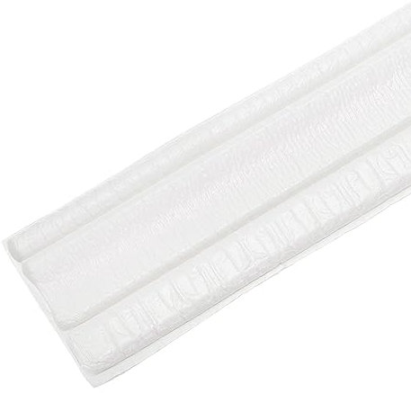 sourcing map Flexible Wall Molding Trim, 1pcs 8Ft x 3 in Flexible Baseboard Molding Trim, Self Adhesive Wall Border Foam Molding Trim for Home, Office, and Hotel DIY Decoration, White