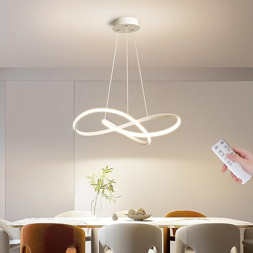 30W Lampada a Sospensione, LED Lampadario Plafoniera Dimmerabile 3000K-6000K, Lampadario Camera da Letto Regolabile in Altezza Appendere le Luci for la Sala da Pranzo, Soggiorno, Isola Della Cucin