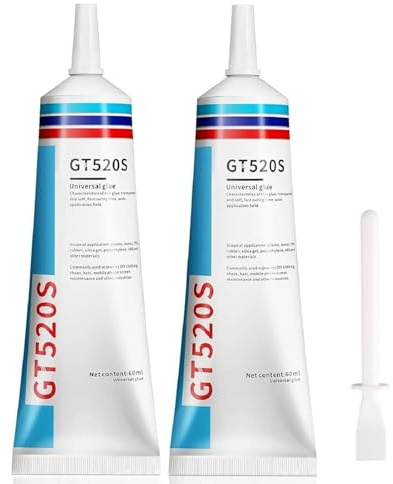 Permanenter Stoffkleber und Textilkleber - Extra Stark, Waschmaschinenfest, Transparent, Waschbar für Stoffe und Kleidung - 2 x 60ml