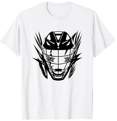 Lacrosse Helm Comic Look Ballsportart T-Shirt