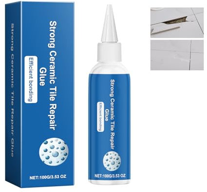 Fliesenkleber Stark,Fliesen Reparaturset Weiß,Waschbecken Reparaturset, Vielseitiger Baukleber für Fliesen, Boden, Stein, Holz, Wand und Mehr
