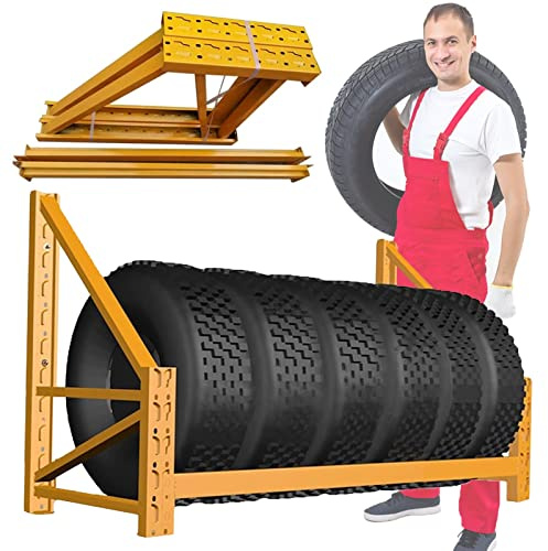 Robusto supporto da parete per pneumatici, montaggio semplice per garage e organizzazione