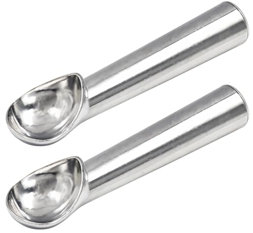 PONDON 2 st uppladdningsbar uppvärmd glassskopa, aluminiumlegering, lätt att tvätta, för hem, mjölk tebutiker, köpcentrum