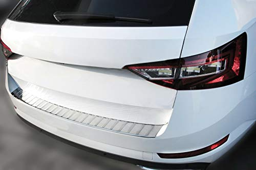 Ladekantenschutz Edelstahl CHROM kompatibel für SKODA SUPERB III KOMBI | ab 2015- Abkantung 107c | premium Qualität von RECAMBO