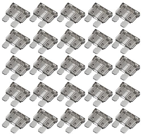 A ABSOPRO 25pz Lama Stile Fusibili 2A Lama Stile Fusibili per Auto Barca Grigio