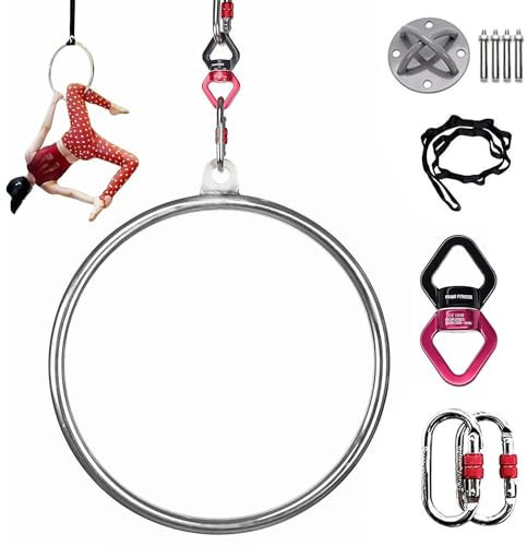 Qiang Play Juggling - Aerial Hoop fit für Luftakrobatik und Aerobic - Durchmesser 85 bis 100 cm - Aerial Yoga-Ringe Aerial Yoga Ausrüstung Zirkusluftausrüstung,Diameter-85cm(33-1/2)