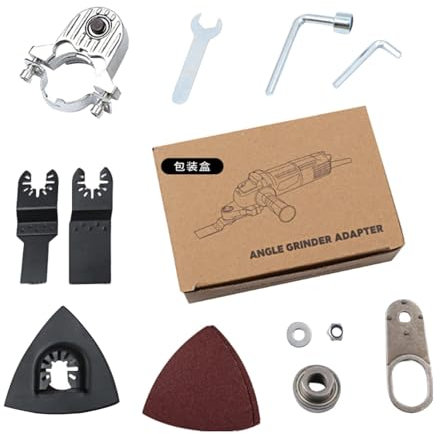 Kit adaptador de herramienta oscilante convertidor, kit adaptador de amoladora angular,Kit de accesorios para multiherramienta oscilante - Conversión de amoladora angular multifunción para proyectos d