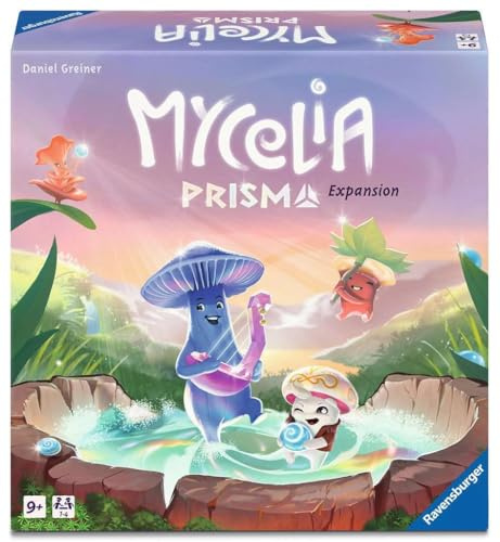 Ravensburger 24713 - Mycelia Prisma expansion - brädspel för familjer, vuxna och barn från 9 år och uppåt - enkelt strategispel för 1-4 personer, däckbyggnad | Mycelia Prisma Family Brädspel, för barn från 9 år, för en spelsession och under ett brädspel.