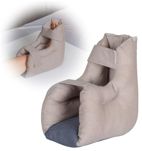 EZ Assistive Protecteurs De Talon Pour Soulagement Des Escarres, Coussin Pour Pied Pour Traitement De La Douleur Et Des Blessures Aux Talons Chez Les Personnes Âgées/Patients Alités (Kaki)