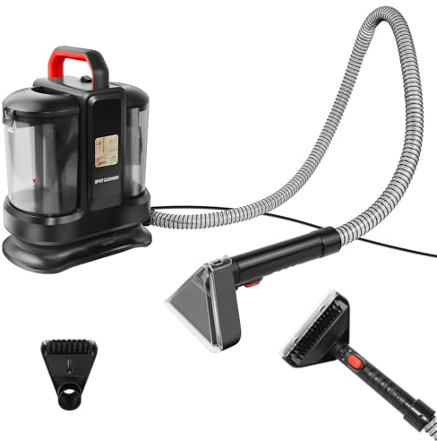 Spot Carpet Cleaner with Dual Water Tank, 450W Powerful Electric Handheld Spot Wash, Pet Messes, Stain, Car Seats, Upholstery, Sofa and Carpet Cleaning Machine, Portable Compact Fabric Cleaner Machine
