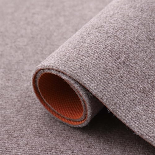 Halkfri stolmatta för mattskydd – tvättbar skärbar yta matta för vardagsrum och hall vattenabsorberande ljudisolerad brun 90 cm x 90 cm – och snygg