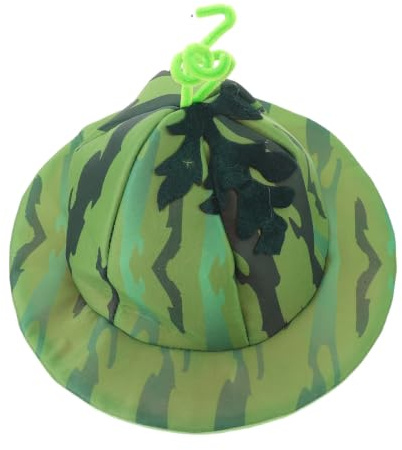Toyvian Cute Watermelon Costume Hat, Lightweight Cloth Material with Realistic Watermelon Patterns, for Photo Booth Props and Summer Festival Headwear