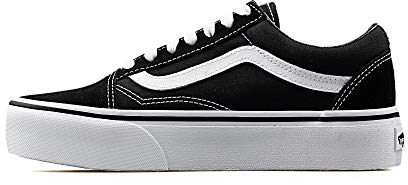 Vans Damen Old Skool Platform Sneaker, Schwarz Black White Y28, 40.5 EU