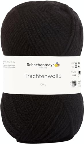 Schachenmayr Trachtenwolle, 100G Schwarz Handstickgarn