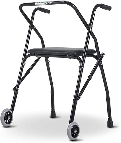 YYAI-HHJU Déambulateur Pliant avec 2 Roues Et Siège Pour Personnes Âgées, Tout Terrain Léger Hauteur Réglable Personnes Âgées Mobilité Médicale Déambulateur Roulant It's so kind of you