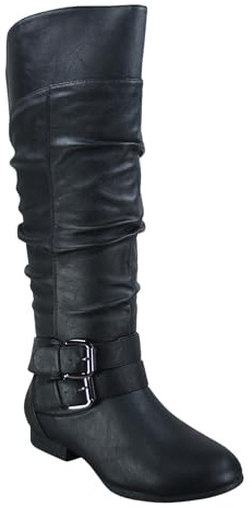 toozon TZ Lily-20 Women's Knee High Riding Boots, Black, 11