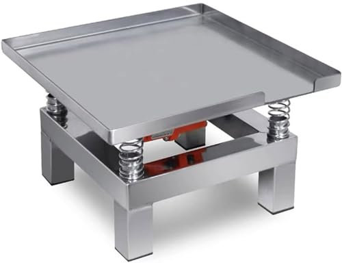 YANDDEA Petite Table vibrante en béton, secoueur à béton, Banc d'essai de Vibration, Bloc d'essai, Plate-Forme vibrante, Mini Table vibrante en Acier Inoxydable,35 * 35cm