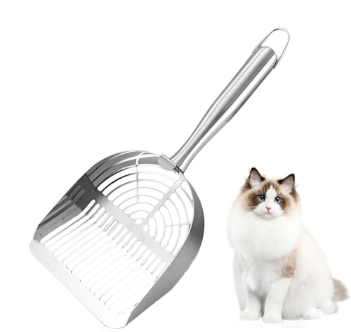 Lunaobrik Kattströskopa, kattlåda skopa - rostfritt stål kattskopa
