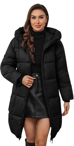 Generisch Jacke Damen übergangsjacke Winterjacke Fleecejacke Damen mit Kapuze Casual Wintermantel Steppmantel Elegant Warm Outdoor Jacken Kuscheljacke