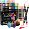Patamiyar Acrylstifte für Steine Wasserfest, 72 Farben/36 Stifte Dual Tip Acrylfarben Stifte Steine Bemalen Set Acrylstifte fürSteine Holz Glas Leinwand Papier Keramik DIY Fotoalben