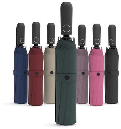 Sapor Design Premium Regenschirm mit Lotus Effekt | sturmfest, windsicher, Auf-Zu-Automatik | edler & eleganter Schirm | stilvoller Taschenschirm (Umbrella) | ESSENTIAL