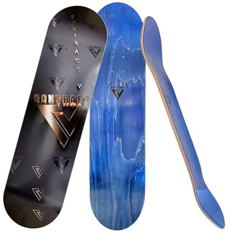 Contract 5 Skateboard Deck Golden-Logo (8.0)