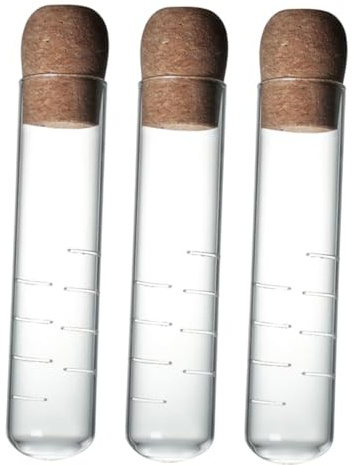 Sosoport 3 piezas Infusor de Té de Vidrio Transparente Colador de Suelta Tubo de Ensayo Filtro Infusor para Hogar y Oficina Repuesto para Tetera